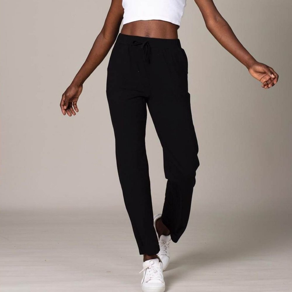 ThinShop - Women's Laced Sweatpants High Waisted Tummy Control Stretch and Soft